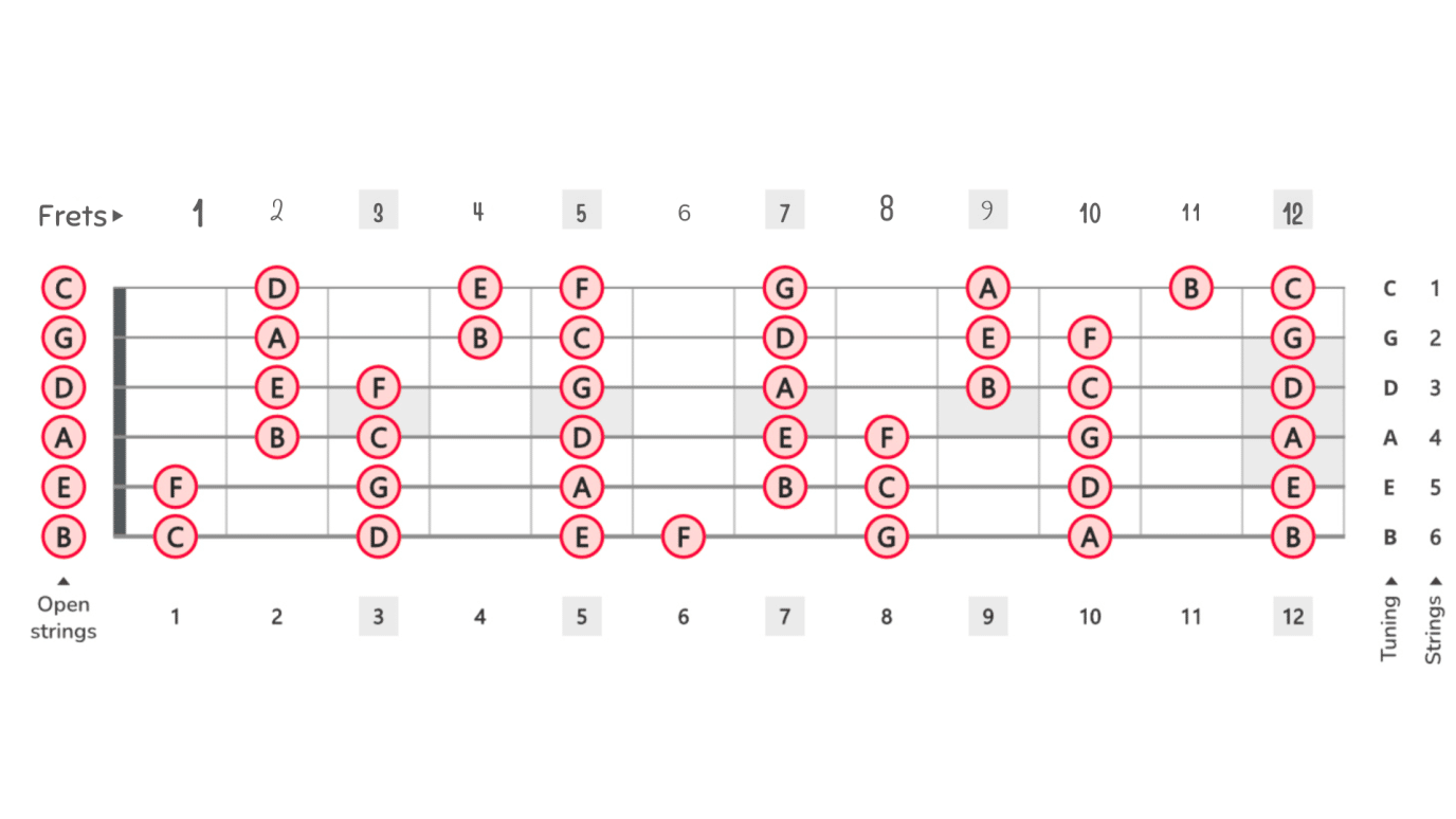 Master the Fretboard: 6-String Bass Notes - MicroCosmologist